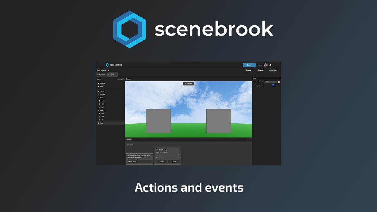 Using Scenebrook: Editing actions & events