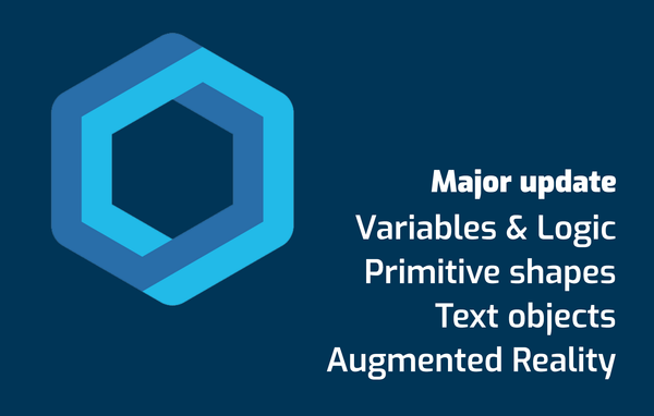 Scenebrook update: Introducing Variables, Logic, Shapes, Text, AR and more